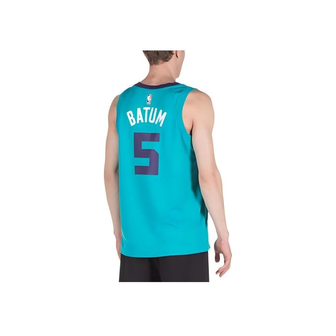 Jordan NBA Retro Rechte Snit Ademend Sneldrogend Basketbalshirt Heren Tops Blauw Groen 864463-430 M blue