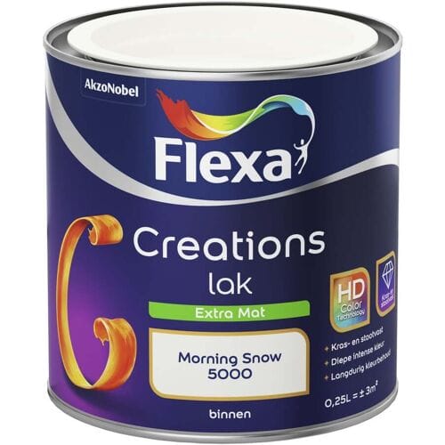 Flexa - Creations - Lak - Extra Mat - Morning Snow - 250 ml