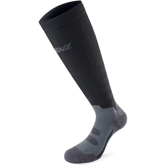Lenz Sokken Compression 1.0 Polyamide/elastaan Zwart Mt S