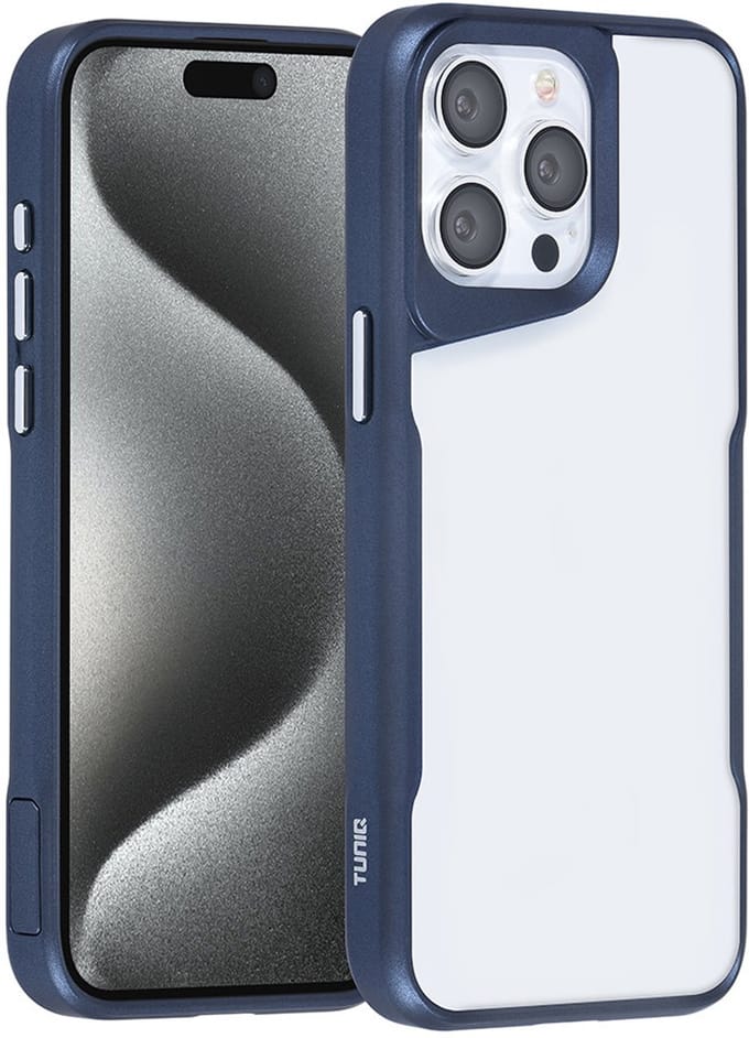 TUNIQ telefoonhoesje voor Apple iPhone 15 Pro Max - Siliconen backcover - Donkerblauw