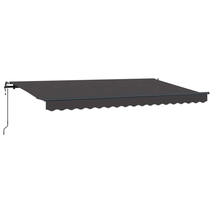 vidaXL - Uitschuifbare - luifel - Antraciet - 350 - x - 200 - cm - Stof