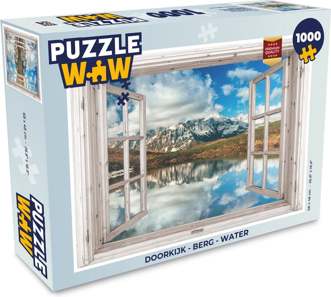 Puzzel Doorkijk - Berg - Water - Legpuzzel - Puzzel 1000 stukjes volwassenen