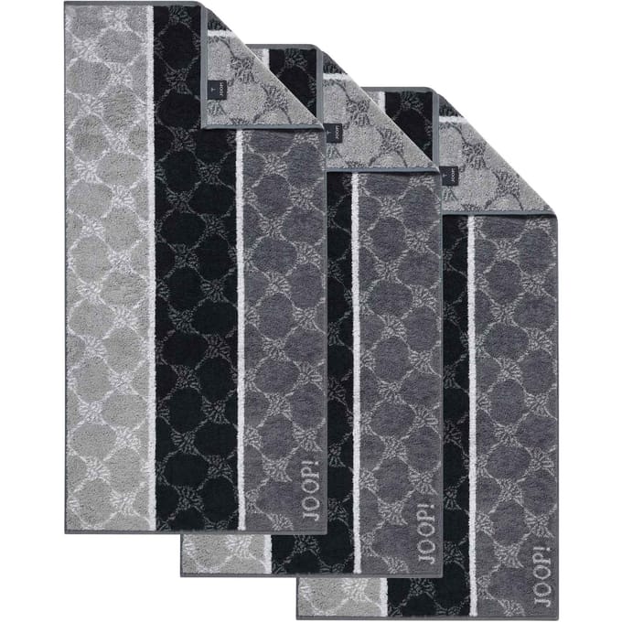 JOOP! Handdoek Signature Cornflower Stripes Een maat, 50x100 Set van 3
