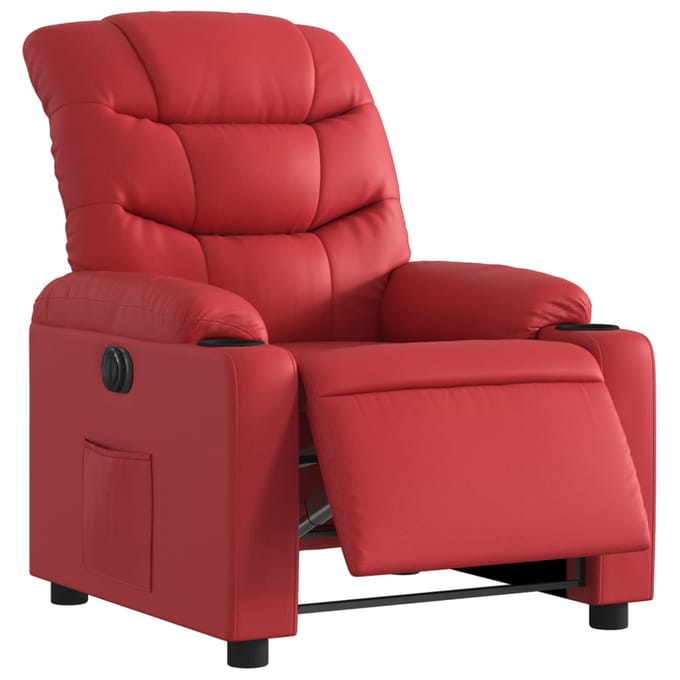 vidaXL - Fauteuil - verstelbaar - elektrisch - kunstleer - rood
