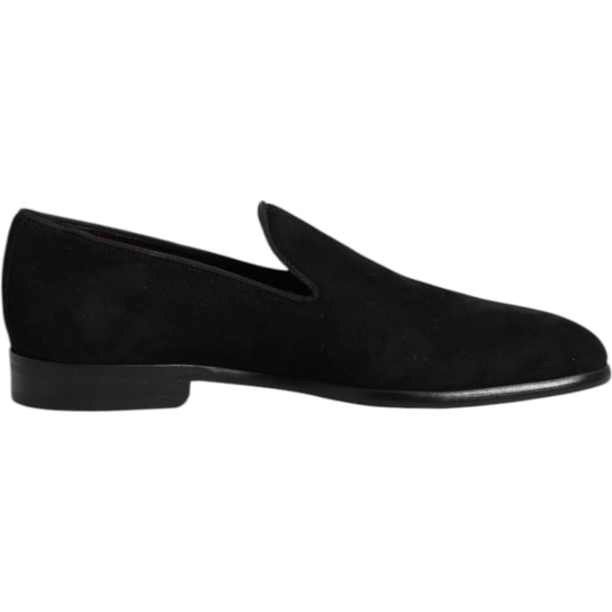 Dolce & Gabbana Zwarte Suède Instapschoenen Formele Schoenen