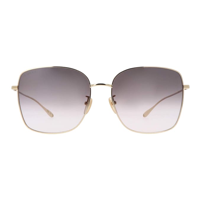 Gucci Oversized Gradiënt Zonnebril Goud Dames Brillen GG1030SK003 Gray,60 gray