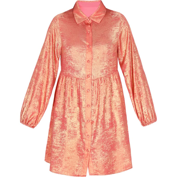 Faina jurk vrouwen roze metaal