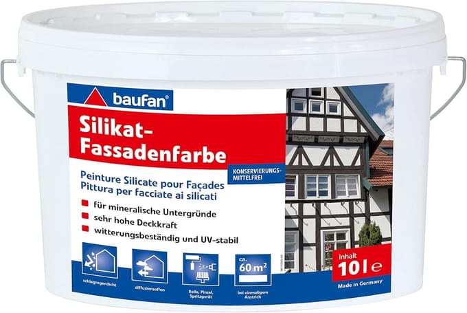 Baufan silicaatgevelverf 10 liter wit binnen en buiten