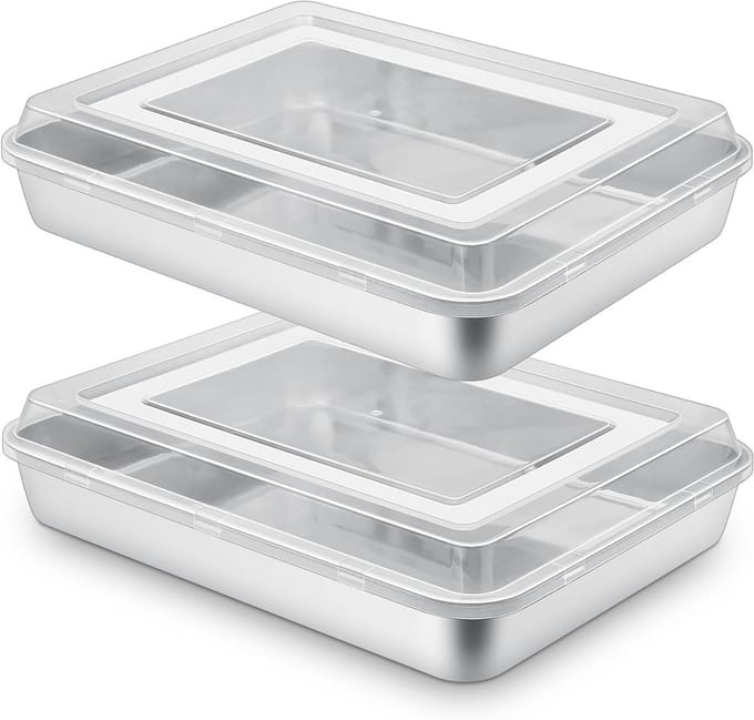 Bakvorm met Deksel 31.5x24.5x5cm - Ideaal voor Taarten, Brood en Gebak