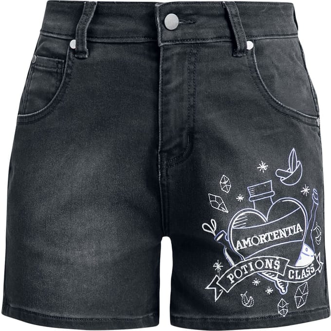 Harry Potter Shorts - Harry Potter - Potions - 27 - voor Vrouwen - grey denim
