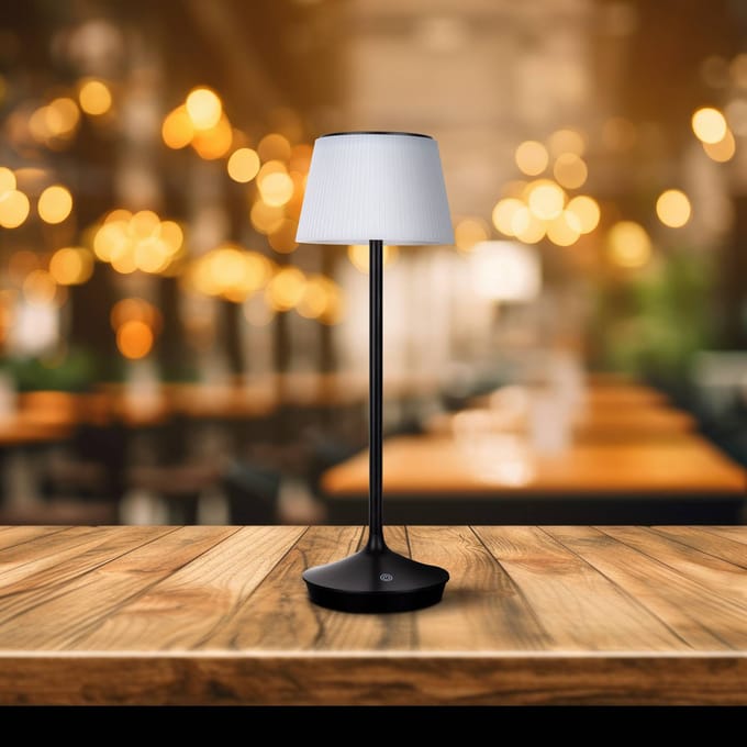 Näve LED solar-tafellamp Emmi CCT oplaadbaar, zwart