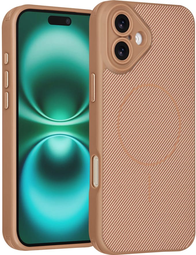TUNIQ Back cover voor iPhone 16 Plus - MagSafe - Antishock - Goud