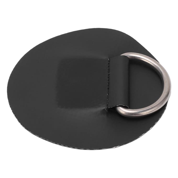 Roestvrijstalen D-ring Patch Enkellaags PVC Patch D-ring Patch voor Elastisch Touw Kano Raften black