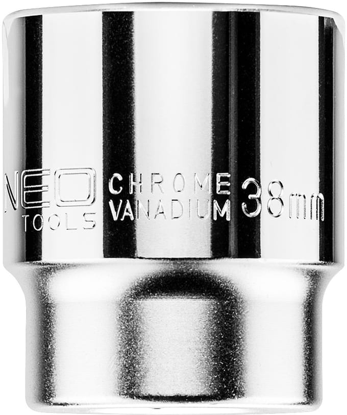 NEO Serie - Zeskantige Dopsleutel - 38 mm - Chroom-Vanadium Staal - TÜV Gecertificeerd