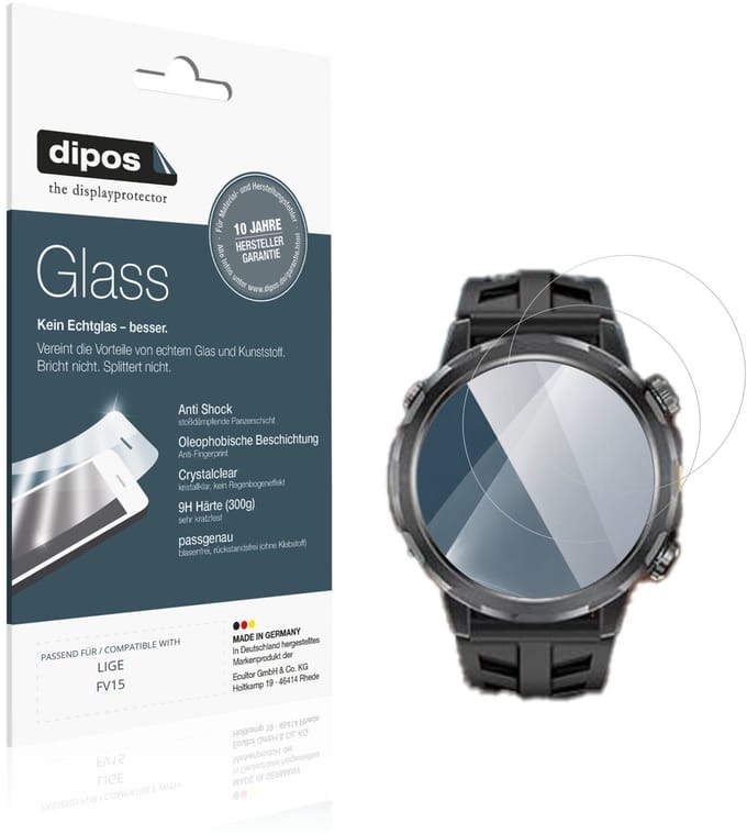 dipos – 2x Pantserfolie geschikt voor LIGE FV15 | 9H Screenprotector