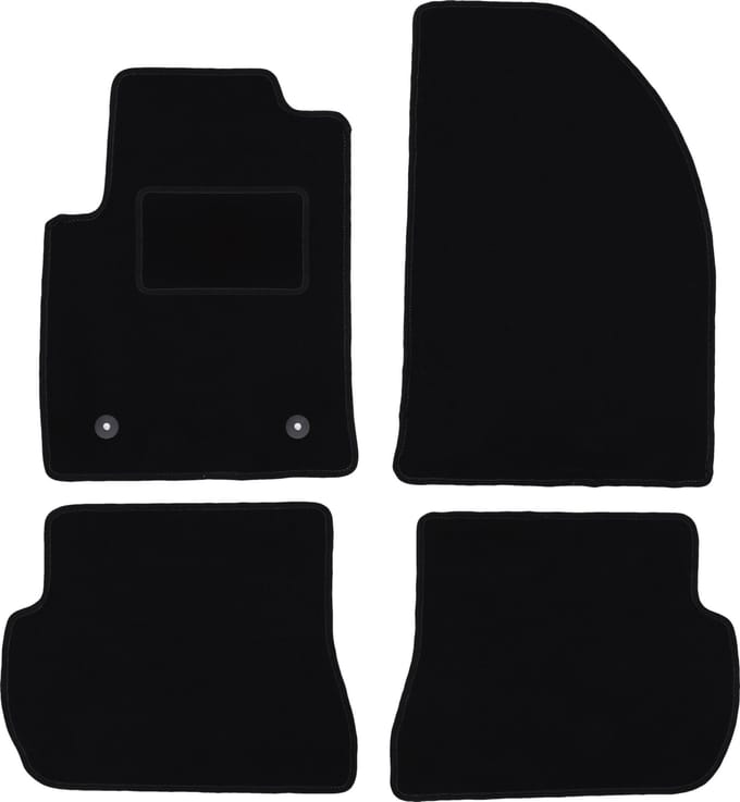Zwarte veloursmatten voor: Ford Fiesta MK6 hatchback (2002-2010)