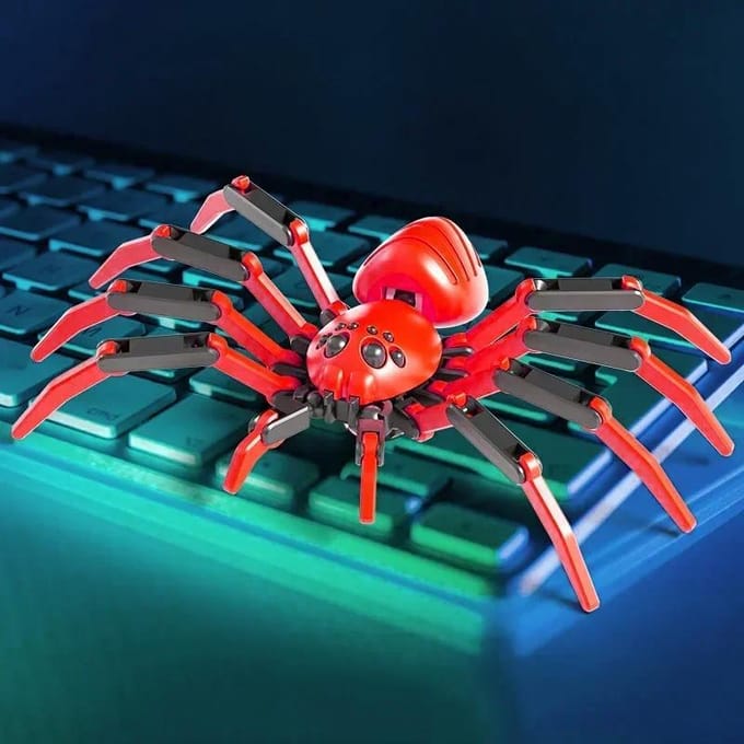 Robot Mobile Multi-Articulé Araignée Jouets Imprimés en 3D Avec Ventouse Cadeau Outil de Décompression de Noël rouge