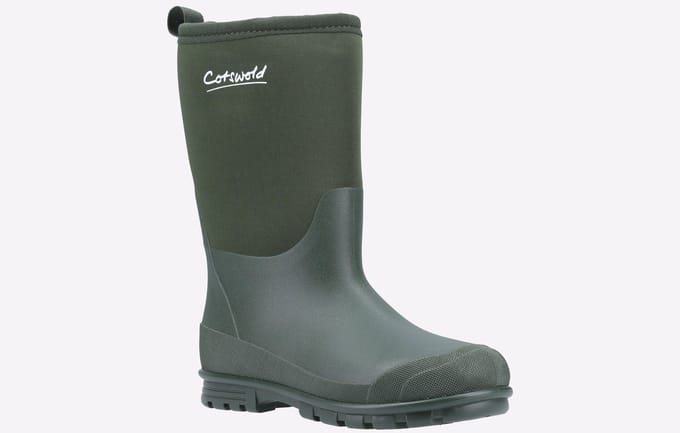 Cotswold Hilly Neoprene Tpr+neopreen Groene Regenlaarzen Voor Kinderen