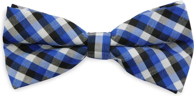 We Love Ties - Strikken - Kinderstrikje Ruben Ruit junior - blauw / zwart / wit