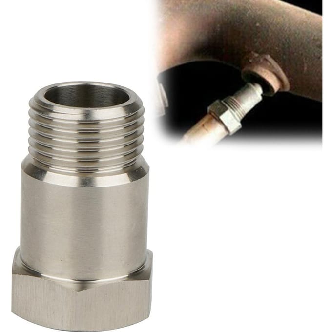 M18x1.5 Draadadapter Roestvrij Staal Draad Uitlaattemperatuursensor Fitting voor Voertuigen gray