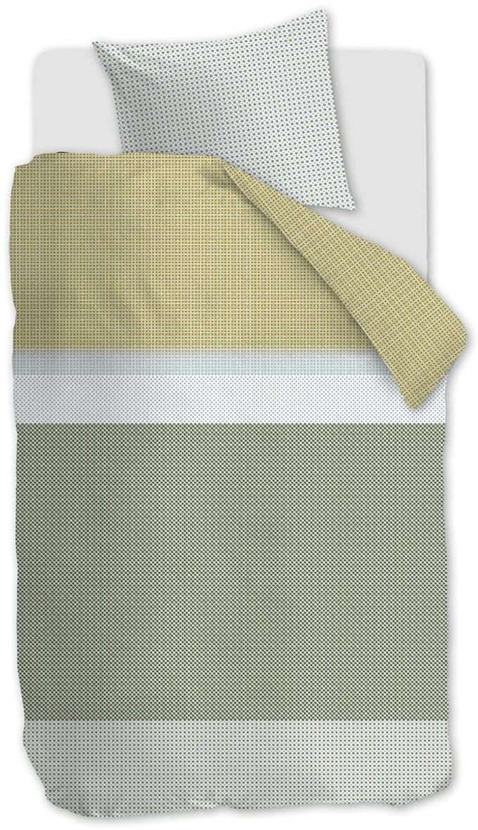 Beddinghouse Bernou dekbedovertrek - Eenpersoons - 140x200/220 - Groen