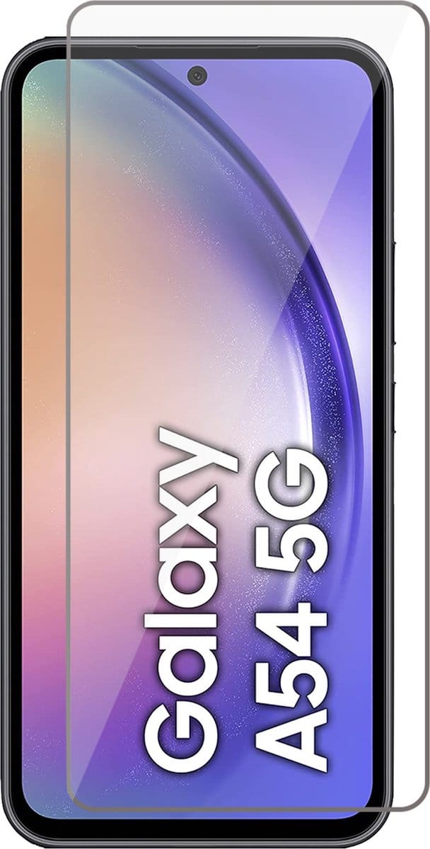 Screenprotector geschikt voor Samsung Galaxy A54 - Gehard Glas Beschermglas Tempered Glass Screen Protector