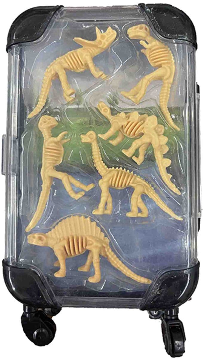 PIA Soft Toys - Dinosaurus skelet Kofferspeelset (Medium) 10 cm x 5 cm x 16,5 cm