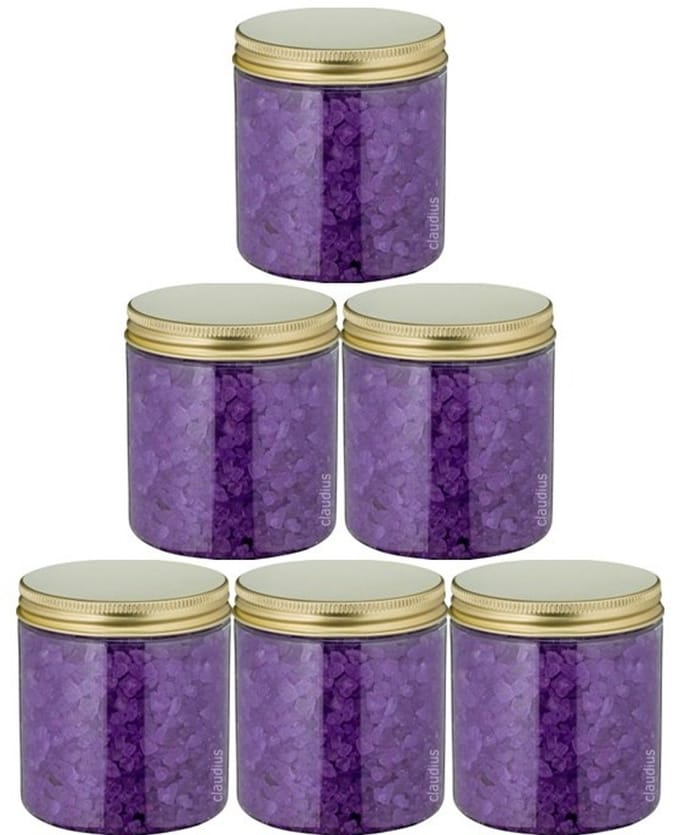 Claudius Badzout Lavendel - 300 gram - Pot met gouden deksel - set van 6 stuks
