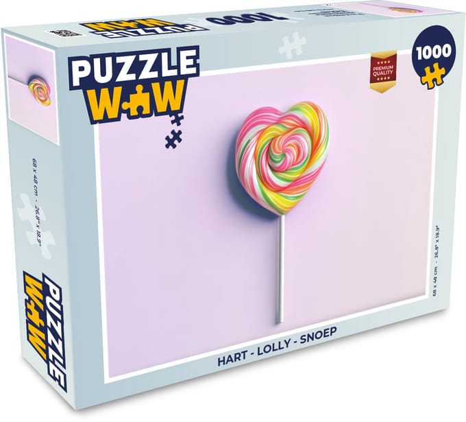 Puzzel Hart - Lolly - Snoep - Legpuzzel - Puzzel 1000 stukjes volwassenen