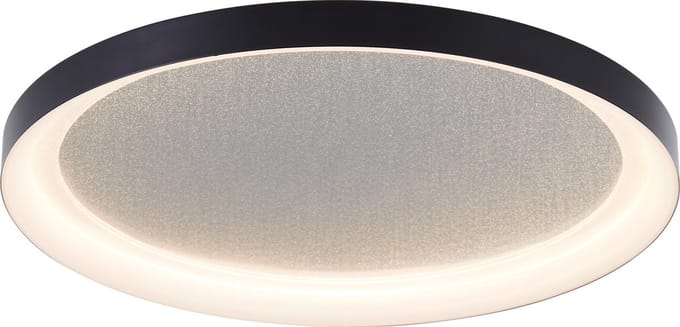 Brilliant Quito - Plafondlamp - LED 30W - 42cm - Zwart Design - Glittereffect - 3-step dim