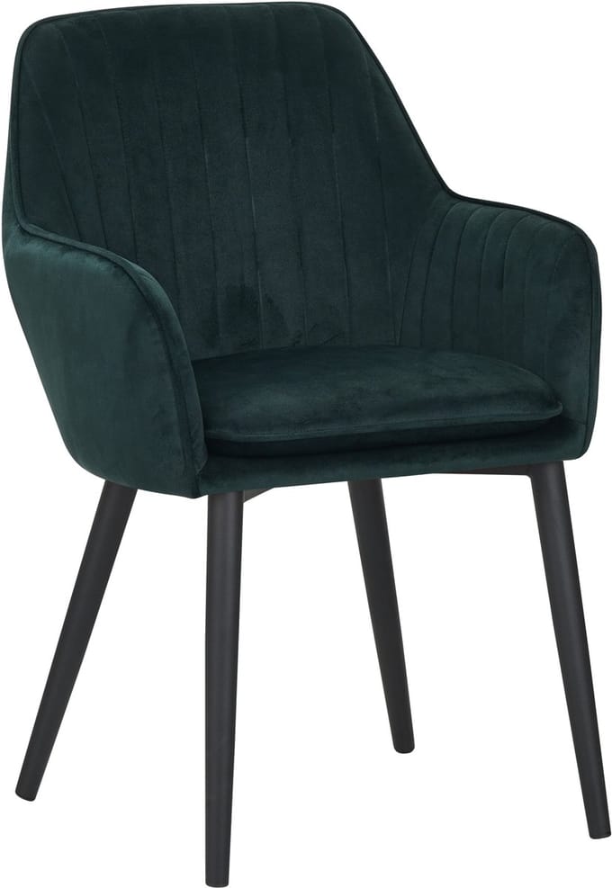 Colenis® - Melly Eetkamerstoel - Set Van 2 - Groen - Fluweel - Velvet - Met armleuning