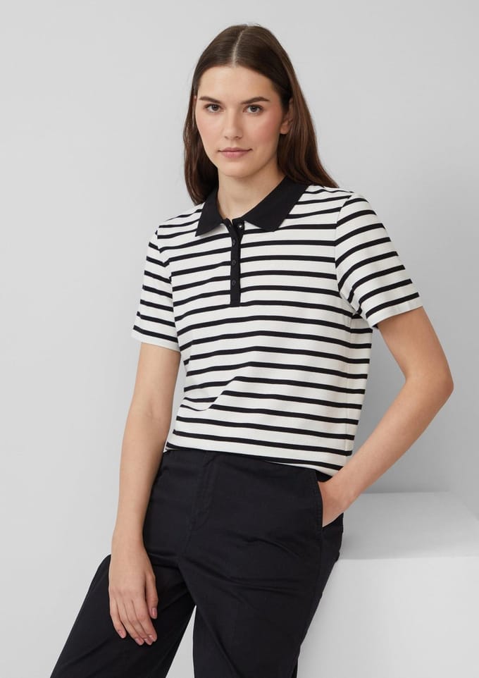 s.Oliver - female - Kort poloshirt van katoen piqué