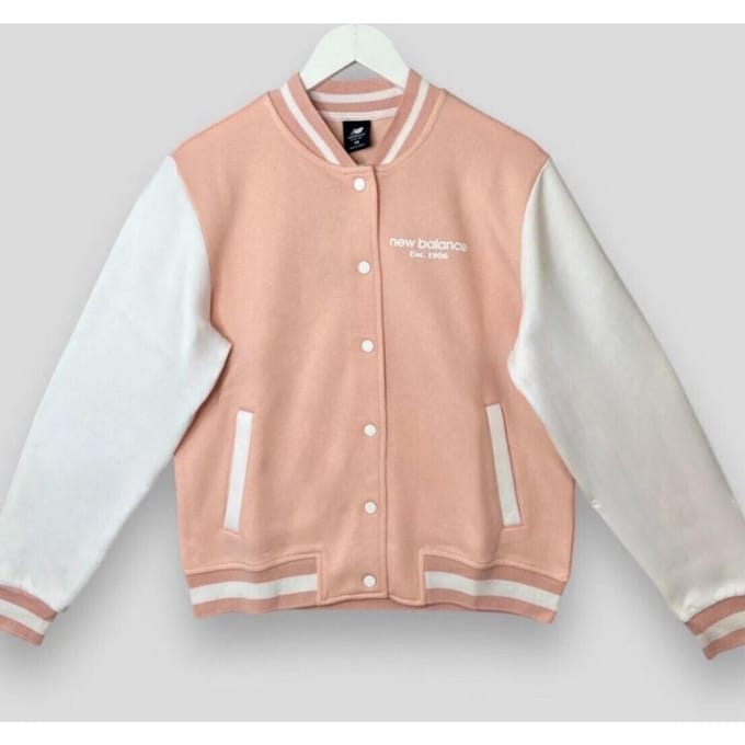 New Balance Varsity-bomberjack voor dames in roze