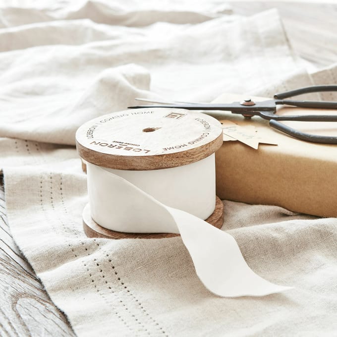 LOBERON Fluwelen lint Phaedra crème