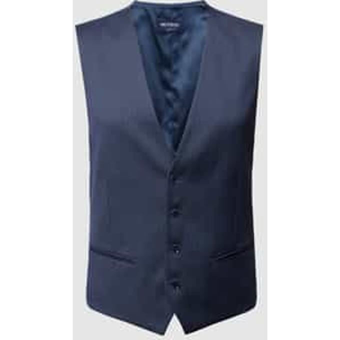 Slim fit gilet met geweven motief