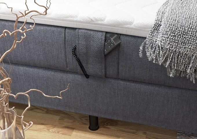 Elektrische boxspringset Adriana - 200x200 cm - Anthracite