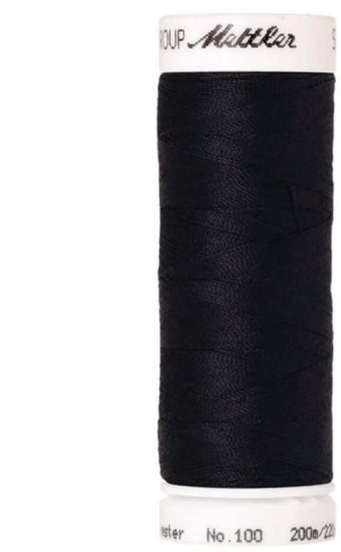 Amann Mettler Seralon Naaigaren – Midnight (1468) – 200 m – No. 100 – 100% Polyester – Per Stuk