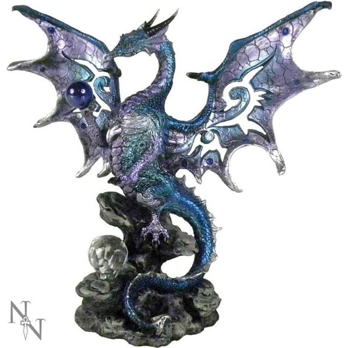 Nemesis Now - Gothic beeld - Blue Dragon Protector - voor Geen - meerkleurig