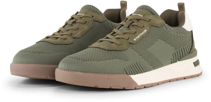 Tom Tailor - Sneakers met mesh - Maat 40 - khaki