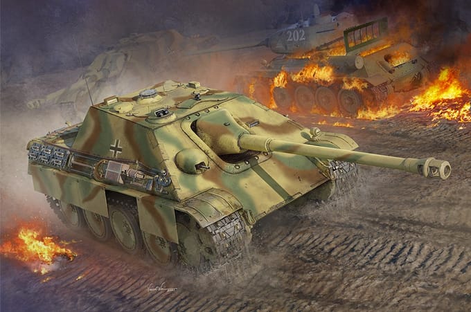 Trumpeter Modelbouwpakket Militaire voertuigen - 00935 German Sd.Kfz 173 Jagdpanther Late Version Plastic - 1:16 - Modelbouw