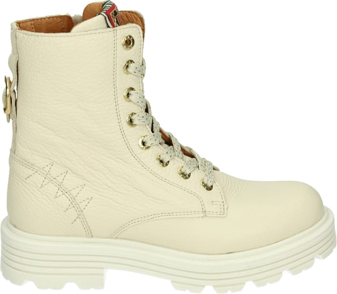 Red Rag - 12474 - Half-hoog - Kleur: Wit/beige - Maat: 33