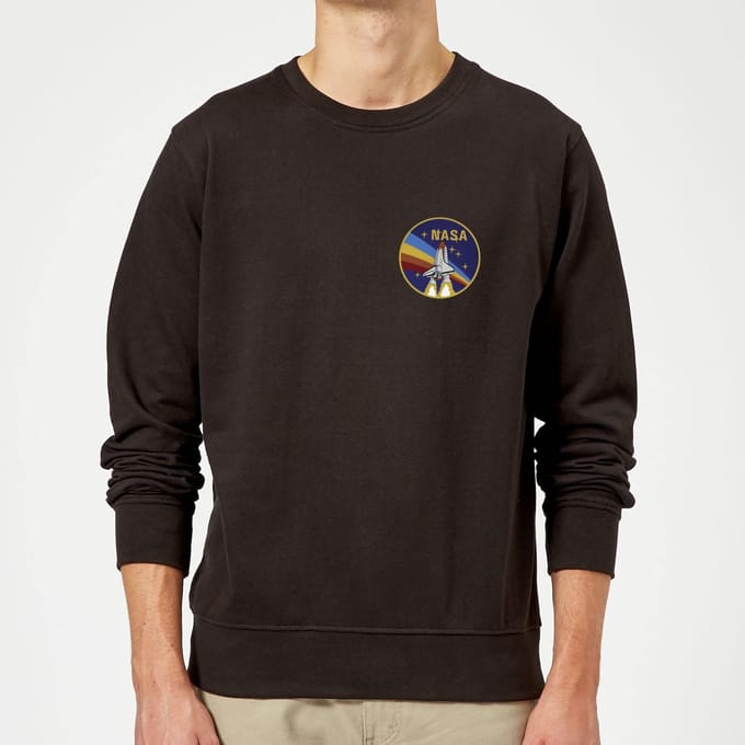 NASA Vintage Rainbow Shuttle Trui - Zwart - M