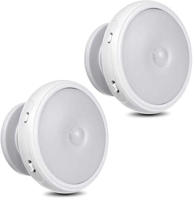 Maclean - LED lamp met bewegingssensor, magneet, achtergrondverlichting, lichtstanden: continu, PIR sensor, 3xAA, MCE223, 2 stuks