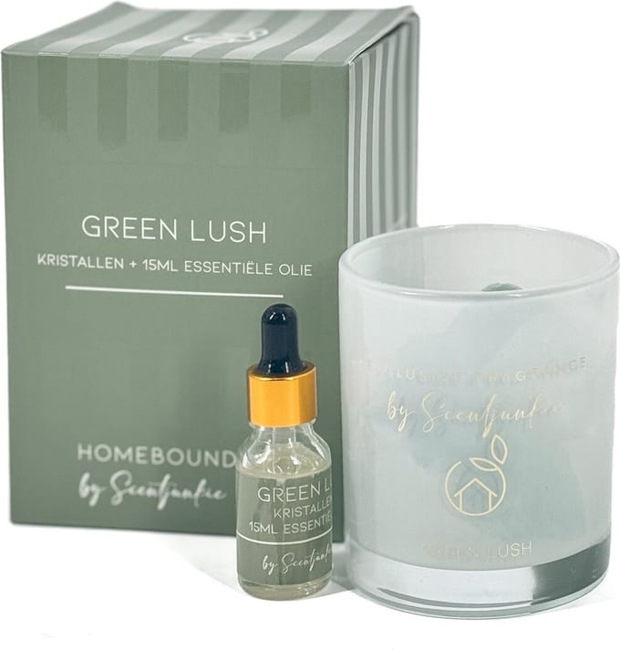 Geur kristallen met 15ml essentiële olie 'Green lush'