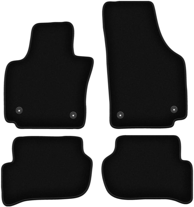 BASIC zwarte veloursmatten voor: Seat Toledo III minivan (2004-2012)