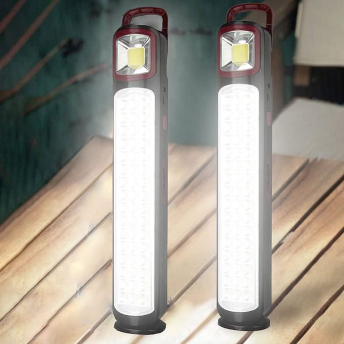 LED werkplaats lamp - 12W - Oplaadbaar + Solar - Koud wit