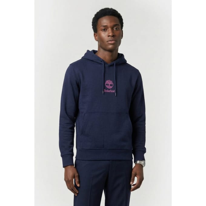 Timberland Print Stack Logo (bb) Hoodie Peacoat Taglia: M | Felpe con cappuccio Outlet | Uomo