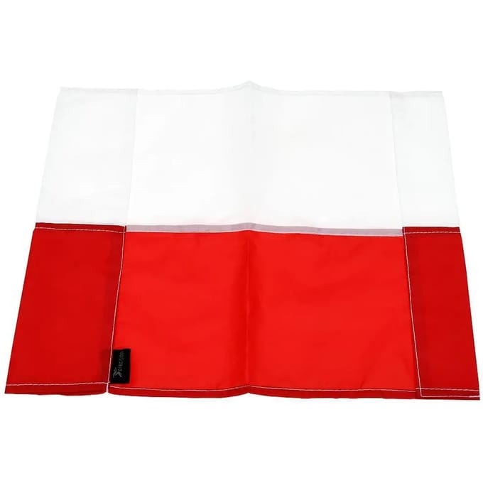 Precision Training - cornervlag - rood/wit - polyester - 43x28 centimeter