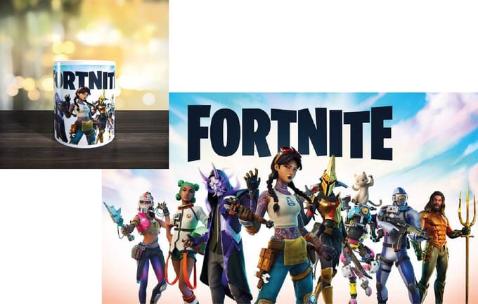 fortnite mok 1  - gaming mok - ps4 - ps5 - switch - pc gamer - gaming room