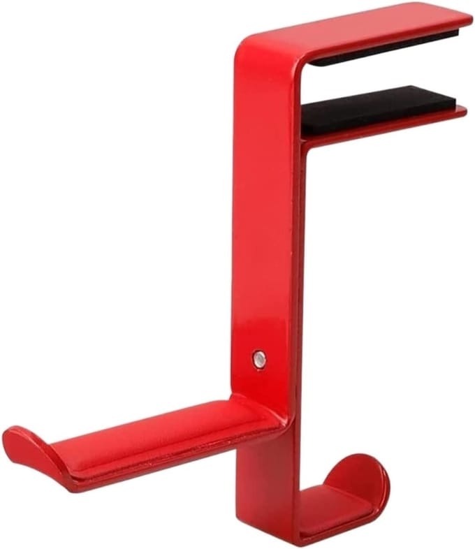 Hoofdtelefoonstandaard - Ondersteuning Hanger - Bureau Organisatie - Stabiele Basis - Universeel - Rood
